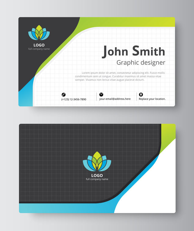 Business contact card template design
