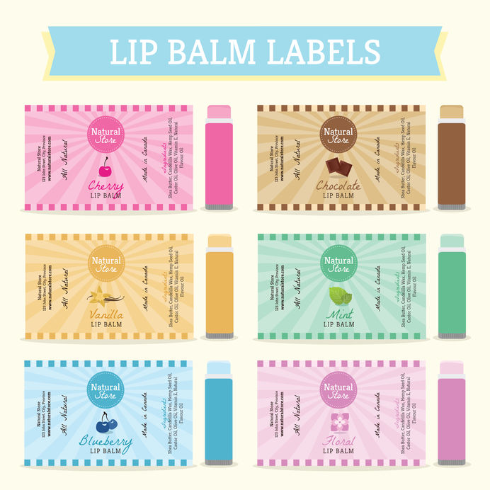 labels printed professionally for lip balms