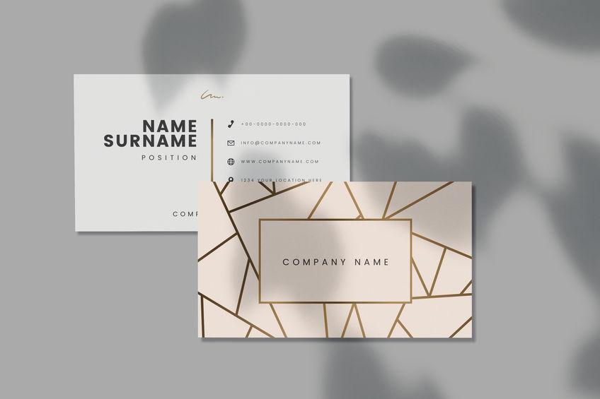 Company name business card mockup