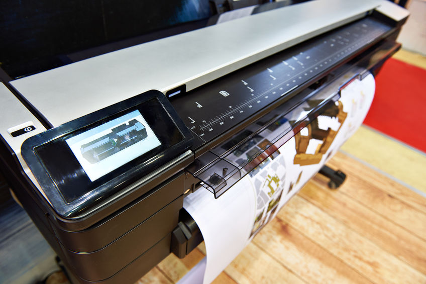 Large format printing on a color plotter
