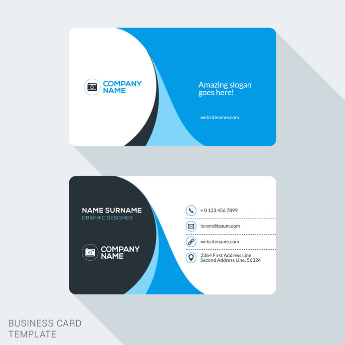 Creative and Clean Corporate Business Card Template.